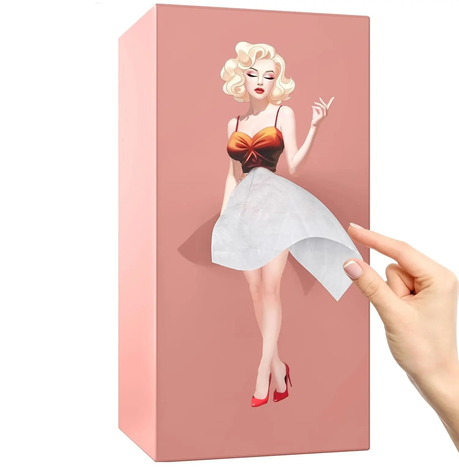 Tissue Box Holder, Cute Design for Facial Tissues, Decor Organiser Storage Tissuebox, Amazing Gift Bathroom Decorations Bathroom Accessory