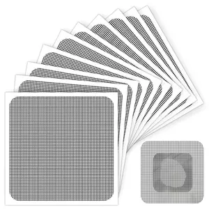 Window Screen Repair Patch, 10 Patches, 4"x 4"(10cm x 10cm), Black, 3-Layer  Adhesive Window Screen Mesh Tape, Repair Kit for Window and Door Screen Tears Holes