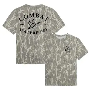 Combat Waterfowl Bottomland Camo Tee, Mossy Bark Shirt for Men, Duck Hunting Camouflage Apparel, Estd 2019 Bird Hunter Clothing