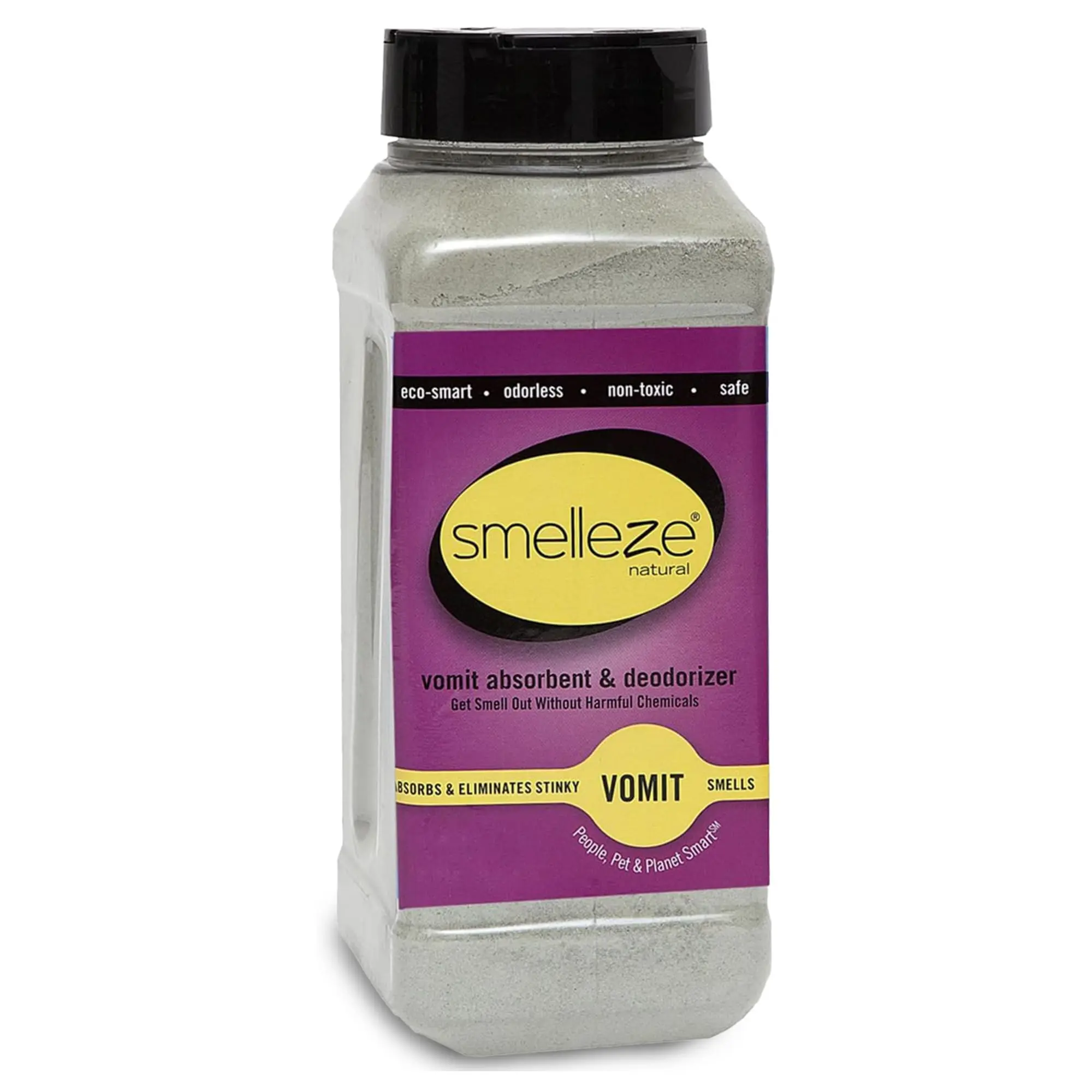 Smelleze Natural Vomit Odor Eliminator - Vomit Clean Up Absorbent Powder for Schools, Planes, Cars, Homes, Child Care, Medical & Other Facilities, 2 lb. Powder