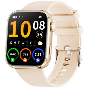 Smart Watch AI Voice Assistant,Remote Camera,Social App Alerts,120+ Sports Modes,For Men Women Gold Black