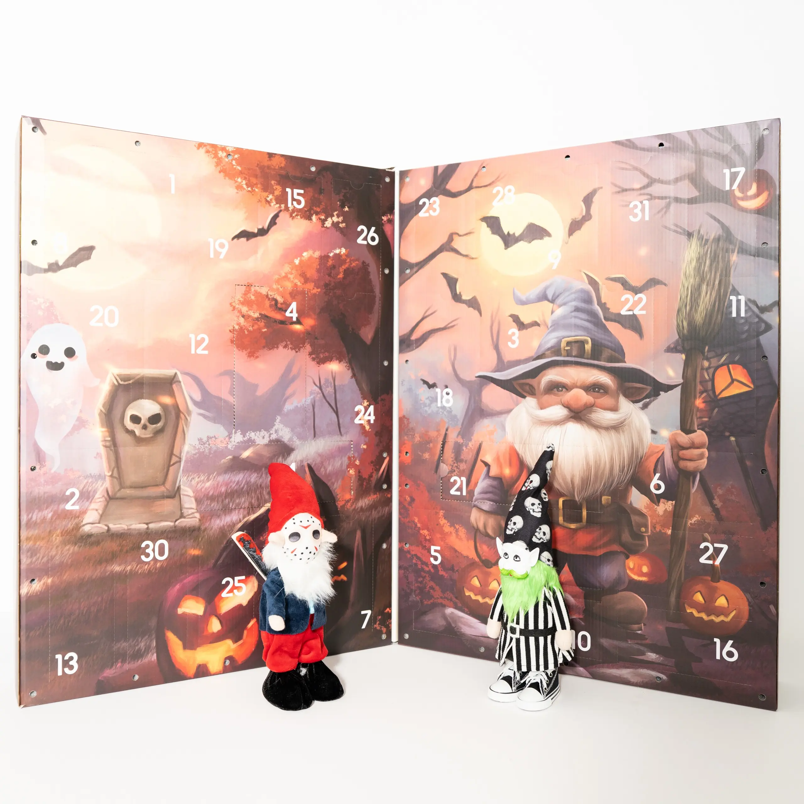 LARGE Halloween Gnome Countdown Calendar, Handmade, Advent, Halloween Home Goods, Homegoods Halloween LARGE Halloween Gnome Countdown Calendar, Handmade, Advent, Halloween Home Goods, Homegoods Halloween