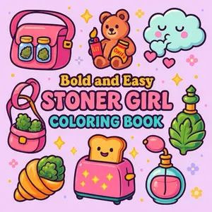 Bold and Easy Stoner Girl Coloring Book: [NEW] Simple Psychedelic and Trippy Dreamscapes Coloring Pages for Women Who Love Cannabis | Over 45+ Marijuana Motifs to Color and Relax