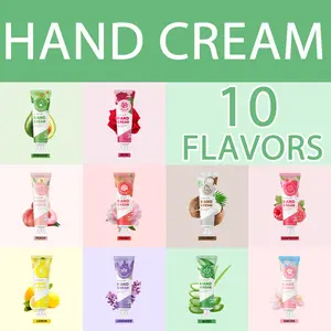 Hand Cream Set of 10 - 30g Each, Moisturizing & Nourishing with Hyaluronic Acid & Glycerin, Travel Size for Dry Skin, 10 Flavors, Hydrating Lotion