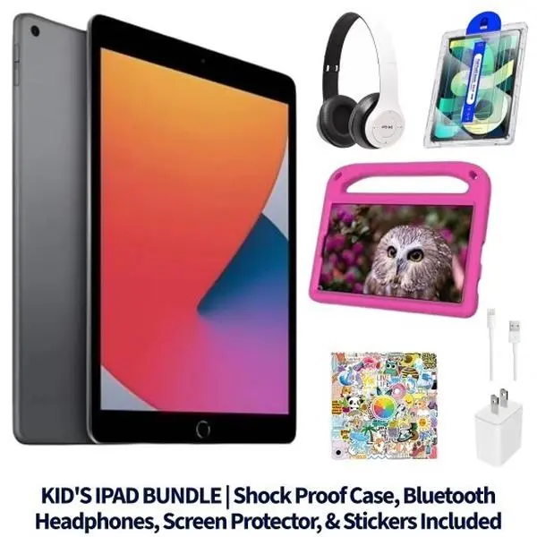Refurbished Apple iPad 6th Gen 32GB Wi-Fi 9.7" Retina Display Space Gray 2018 with A10 Fusion Chip & Accessory Bundle | (Eco-Friendly Condition)