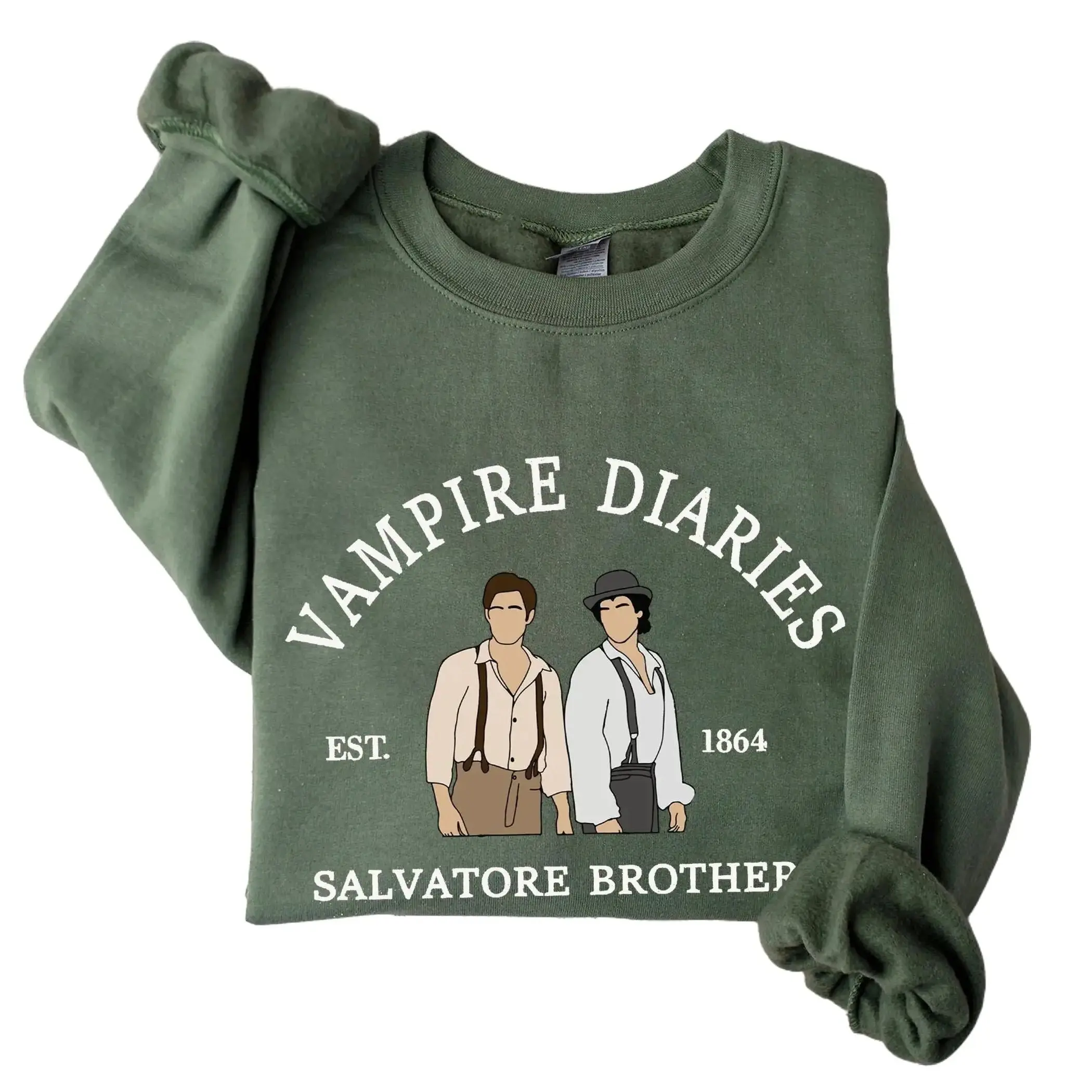 The Vampire Diaries Sweatshirt, Mystic Falls Virginia Sweatshirt, Fall Shirt, Salvatore Brothers, trendingtiktok, trending, tiktok24 hours Casual Classic Medium Polyester Cotton Fabric Menswear Unisex Comfy Hoodie