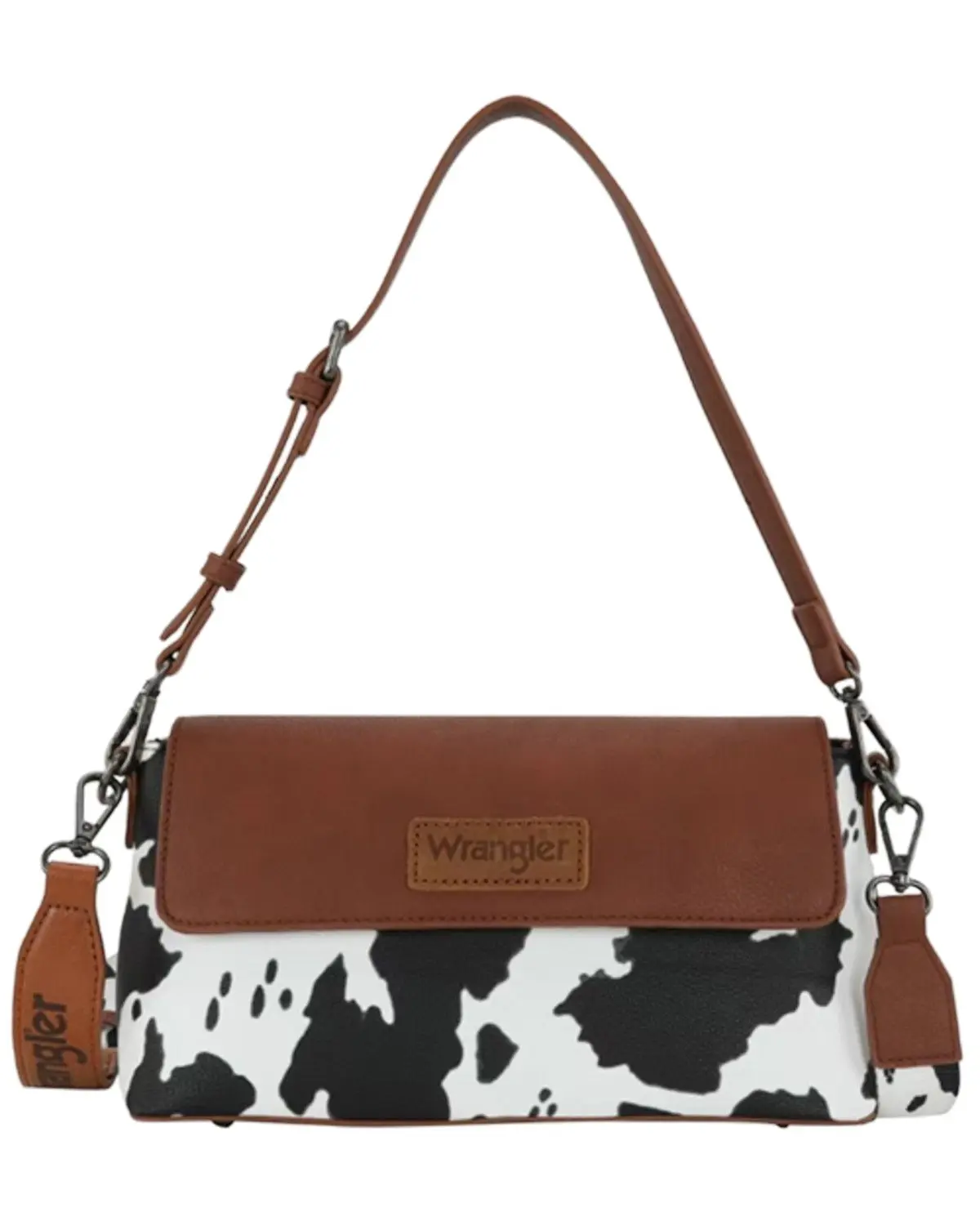 Wrangler Women's Women'S Boot Barn Daisy Cow Print Flap Shoulder Bag - Shy03-8172Br