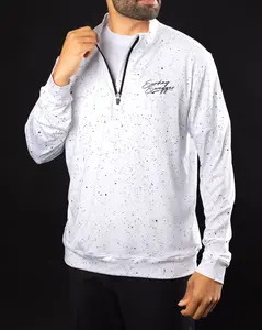 Splatter Quarterzip - White