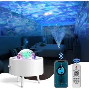 Wave Projector - Water Light Projector for Bedroom,  Room Decor -  Galaxy Night Light with Speaker -  Light with 9 , , Water Wave Effect