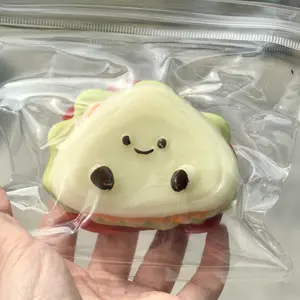 Super Thick Sandwich Toast Pinch Music Decompression Toy, Child Gift, Layered Burger Pinch, Water Sense Pinch, Fun Stress Relief Toy