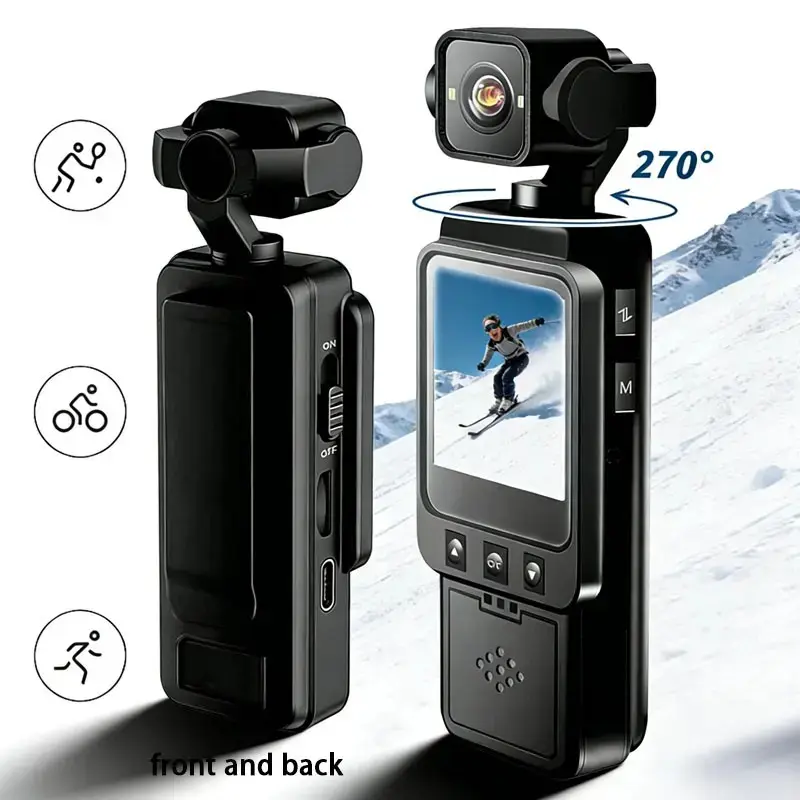 Upgraded 2.0 HD 1080P Portable Pocket Sports Camera – Ideal for vlogging, sports, outdoor travel, and daily use; features 6x zoom and wide-angle shooting; wireless vlogging camera for video recording.