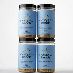 Natural Mosquito Repellent Beads | Long-Lasting (up to 5 days) | Outdoor & Patio Protection | Geraniol, Citronella, Peppermint Essential Oils | Fresh Scent, Pet Safe & 100% Biodegradable | 18oz (4 pack)