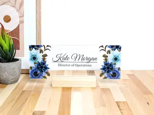 Office desk name plate personalized - custom name plates for desks - acrylic business desk name plate, unique christmas gifts for friends