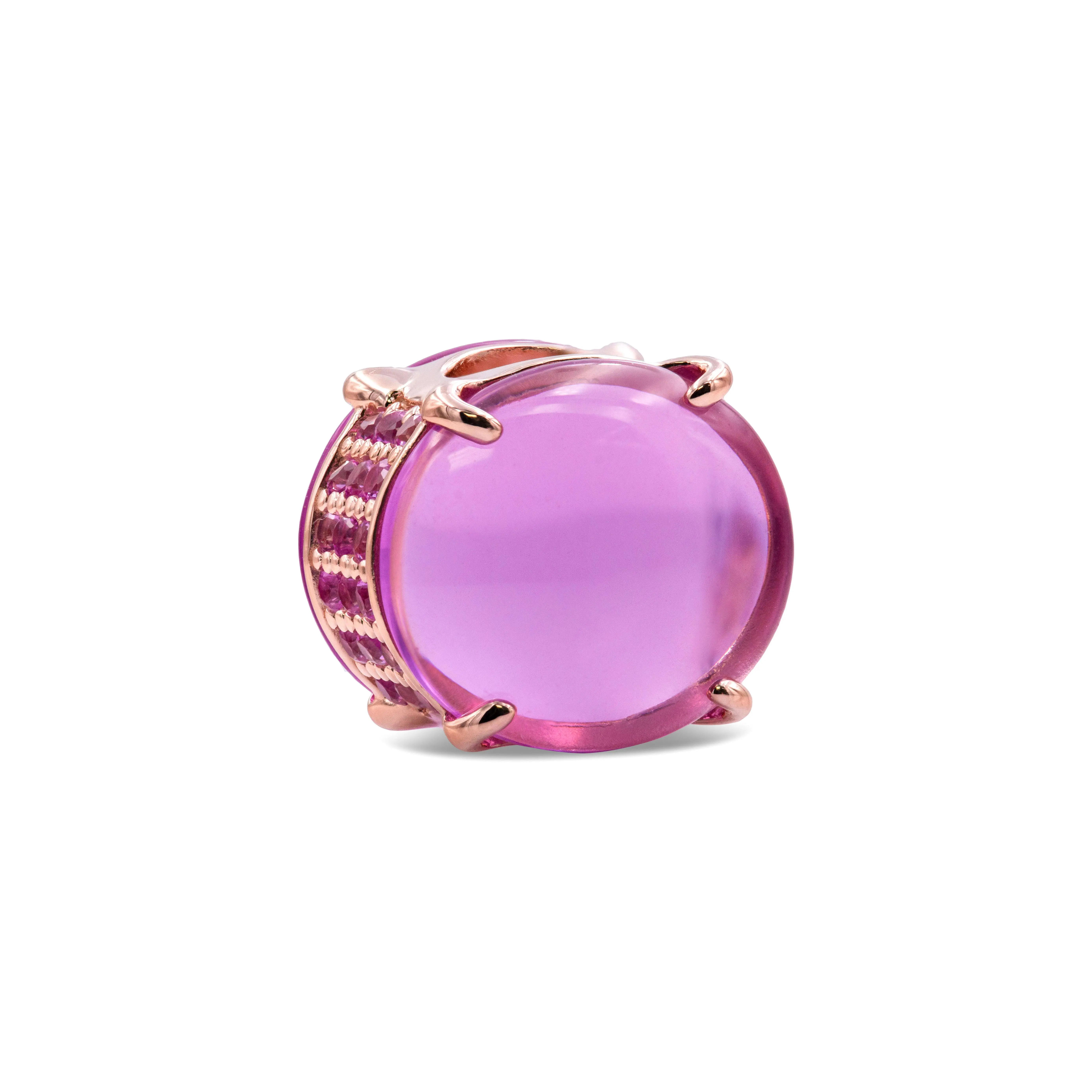 Pandora Colours Pink Oval Cabochon Charm - 789309C02