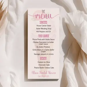 Bridal Shower Menu Card Template, Ice Cream Decor Bridal Shower Ideas