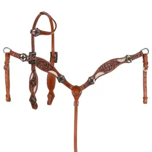 Showman Rustic Riches One Ear Headstall and Breastcollar Set