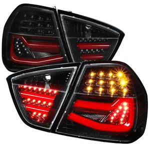 2006-2008 E90 3 Series Sedan LED Tail Lights (Jet Black Housing/Clear Lens)