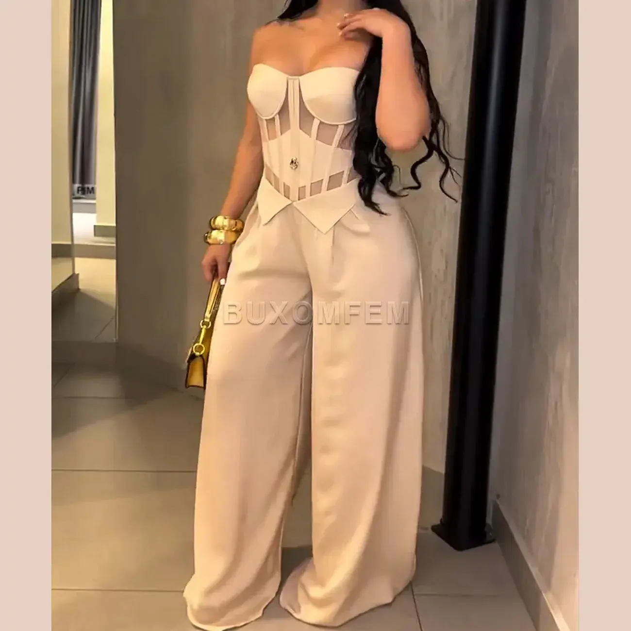 Women's Solid Loose Knit Sleeveless Overalls - 1-Piece Fashion Jumpsuit, Casual Streetwear, Evening Party Outfits, Essential Womenswear, One Piece