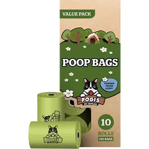 Pogi’S Dog Poop Bags – Leak-Proof & Extra Thick Pet Waste Bags (Fresh Scent, 10 Rolls, 150-Count) Pogi's Pet Supplies