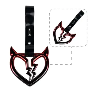 Devil Broken Heart MIX COLOR BLACK/RED JDM TSURIKAWA Ring Subway Train Bus Handle Strap