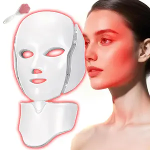 2026 New 7 Color LED Facial Light Therapy Mask, Facial Care Instrument, Facial Beauty Instrument, Facial and Neck Care with Cleansing Brush, Ideal Holiday Gift