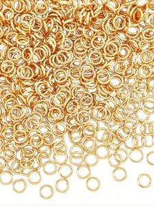 500pcs 304 Stainless Steel Jump Rings Open Jump Rings Round Rings Real Gold Plated Shiny Open Jump Rings for Jewelry Making 4-6mm