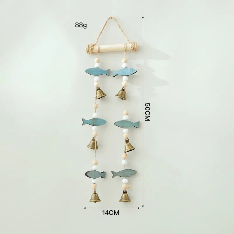 6 fish bell pendant