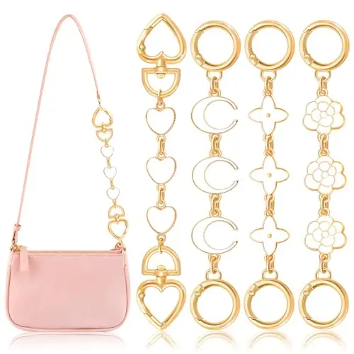 A04 4Pcs White Purse Extender Chain