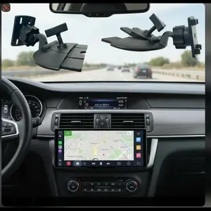 CD Slot Mount for CarPlay Screen 360 Rotation Car Mount 4 Button Lock GPS Monitor Holder Stable Dashboard CD Mount