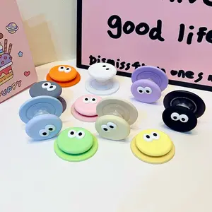 Magnetic Push-Pull Phone Stand, Cute Big Eye Style, High-End Shaking Phone Holder, Adjustable Extensible, Stable Desktop Support