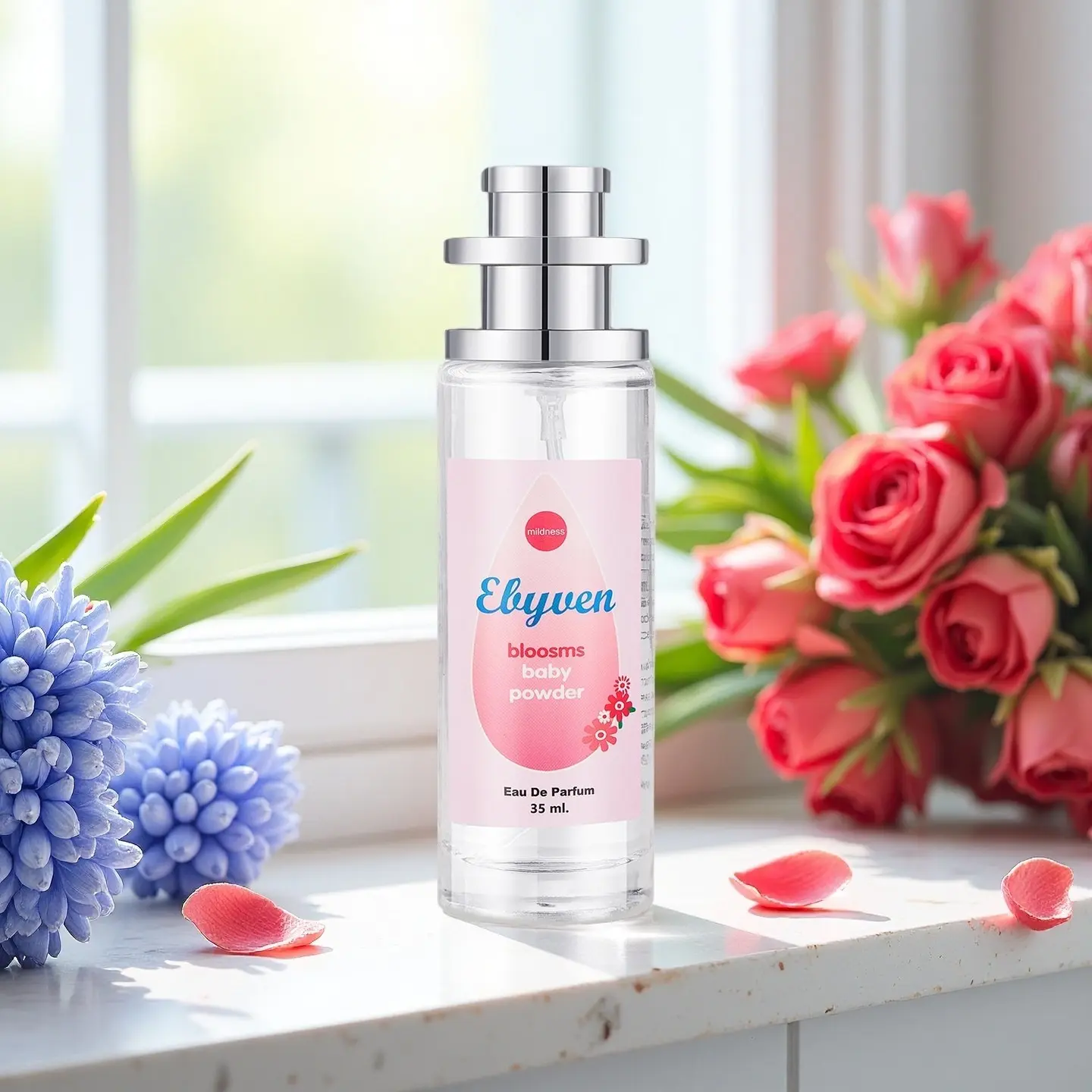 Pagoda Perfume for Women 35ML Scented Fragrance Perfume Four Colors Options White Baby Skin Scent Pink Sweet Floral Blue Soft Milky Scent Purple Lavender Relaxing Scent Multi Scenario Floral Scents Perfume