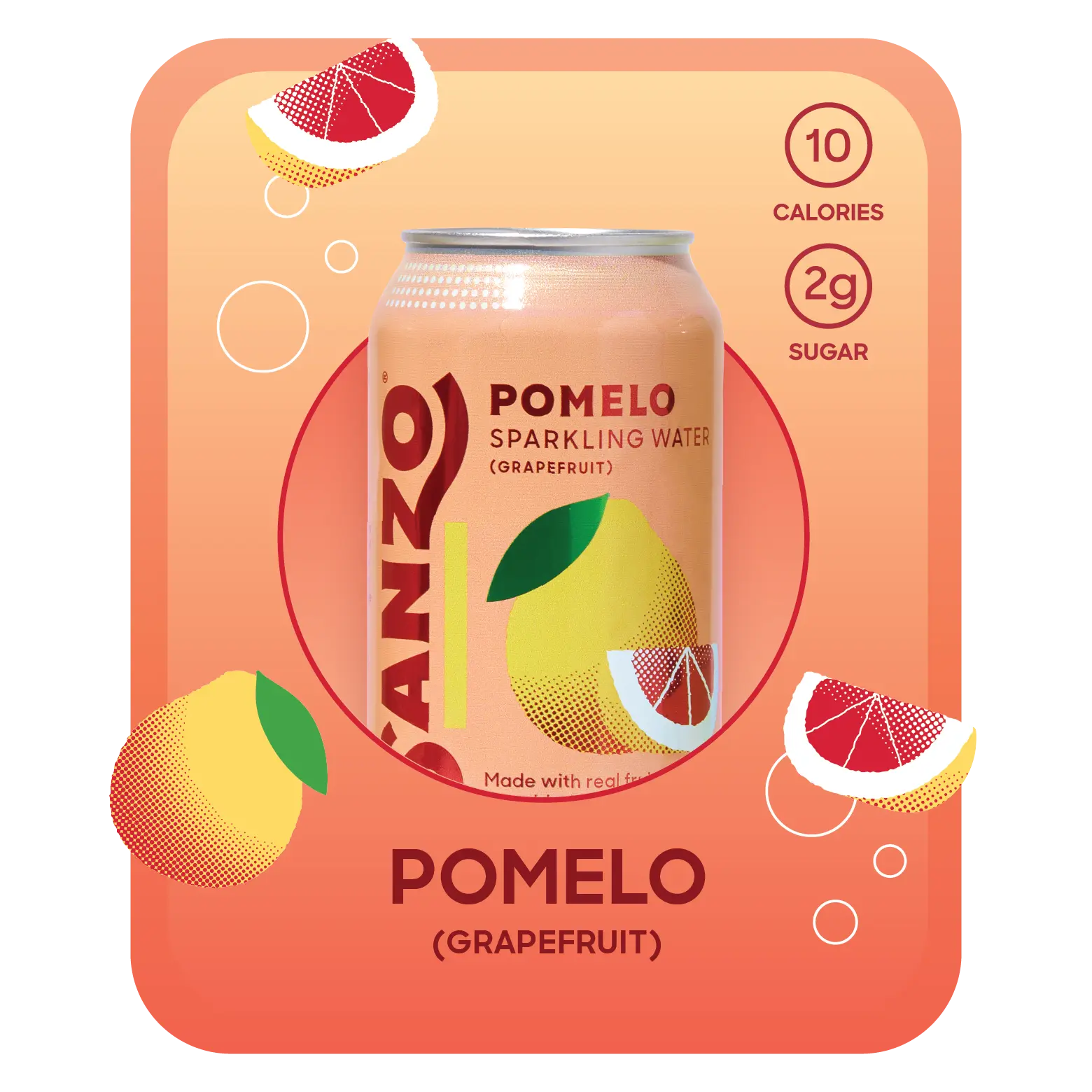 Pomelo (Grapefruit) Sparkling Water | 12-pack
