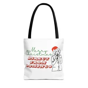 Christmas Tote Bag Featuring Funny 'Domingo' Skit from Saturday Night Live, Holiday Shopping Bag, Comedic Gift, SNL Fan Present, Festive tote bag