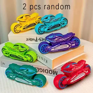 Inertial Motion Motorcycle Car Set, Battery-Free Rolling Toy, Durable Plastic, Ideal for Kids, Birthday Gifts, Classroom Rewards, Fun Design