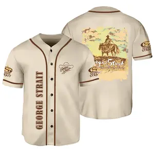 [Music Country Jersey] - Amarillo By Morning Baseballs Jersey - George Strait Baseballs Jersey - Baseballs Jersey  - Gift for Friends