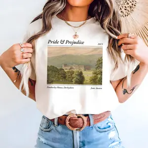 Pride and Prejudice Shirt, Pemberley House Shirt, Mr. Darcy and Elizabeth Bennet Shirt, Classic Novel Shirt