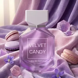 Velvet Candy Eau de Parfum - Luxurious Purple Bottle with Macarons and Crystals - Perfect for Special Occasions