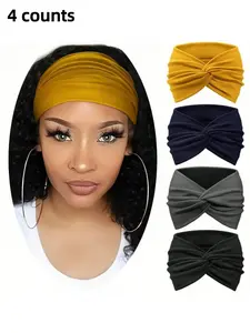 Solid Color Knot Design Hair Band, Casual Wide Band Hair Accessories for Women & Girls, Minimalist Headwear Suitable for Thick Hair, Headbands On Forehead, Knotted Headband