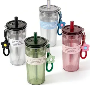 Aurora Ice Crystal Cup, Transparent Coffee Ice Americano Latte Cup, Large Capacity with Lid and Straw, Convenient to Carry for Office Use or Outdoor Activities. refillable  travel ideal birthday water tumbler bottle motivational day Drinkware Bottled