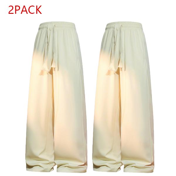 2PACK Men's Oversized Wide Leg Sweatpants  Trendy Drawstring Streetwear Pants, Comfy Lounge & Gym Track Pants