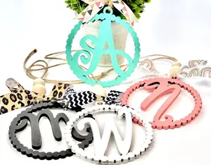 Personalized Car Decor, Car Mirror Charm, Letter Monogram Car Charm, Car Accessories, Car Decor Gift, Car Decor, Car Hanging Decor