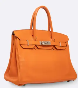 Pre-owned HERMÈS leather Shoulder Bags H26010849 Hermes Birkin 30 Orange Swfit