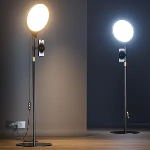 10.5" Ring Light with Stand and Phone Holder-72" Tripod For iPhone, Professional Led Ringlight For Video Recording/Make up/Streaming, Full Screen Light Ring For YouTube, Tiktok (Black)