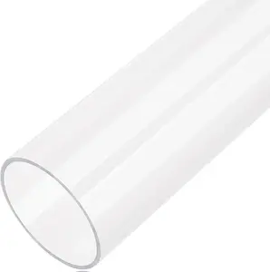 2.2x9.8 Inch Acrylic Tube 2 Inch ID Round Acrylic Tube Clear Rigid Tube Acrylic Round Tube Long Acrylic Round Tube for Water Cooling System Supplies Lamps Accessories
