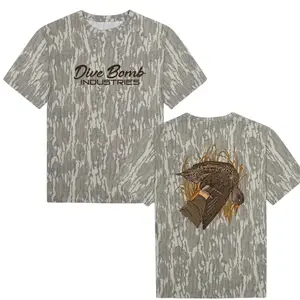 Unisex Dive Bomb Shirt of the Month Subscription Mossy Oak Bottomland Camo Printed Shirt, Stretch Fabric, Streetwear Casual Material Versatile Styling Soft Fabric Edgy, Father Day Gift, Gift for Dad, Mother Day Gift, Gift For Mom