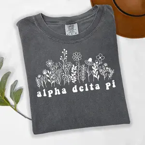Alpha Delta Pi White Flowers T-Shirt