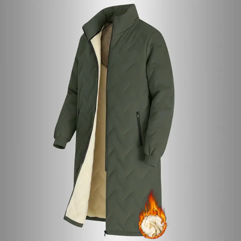 Unisex Fitted Quilted Lightweight Polyester Jacket with Graphene Heated Technology, High Neck and Soft Fleece Lining, Coat, Pull On, Quilted Lightweight Jacket