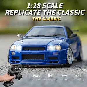 Landa Technology GTR Alloy Drift RC Car Professional Rear-Wheel Drive Rechargeable Toy Racing Car for Boys