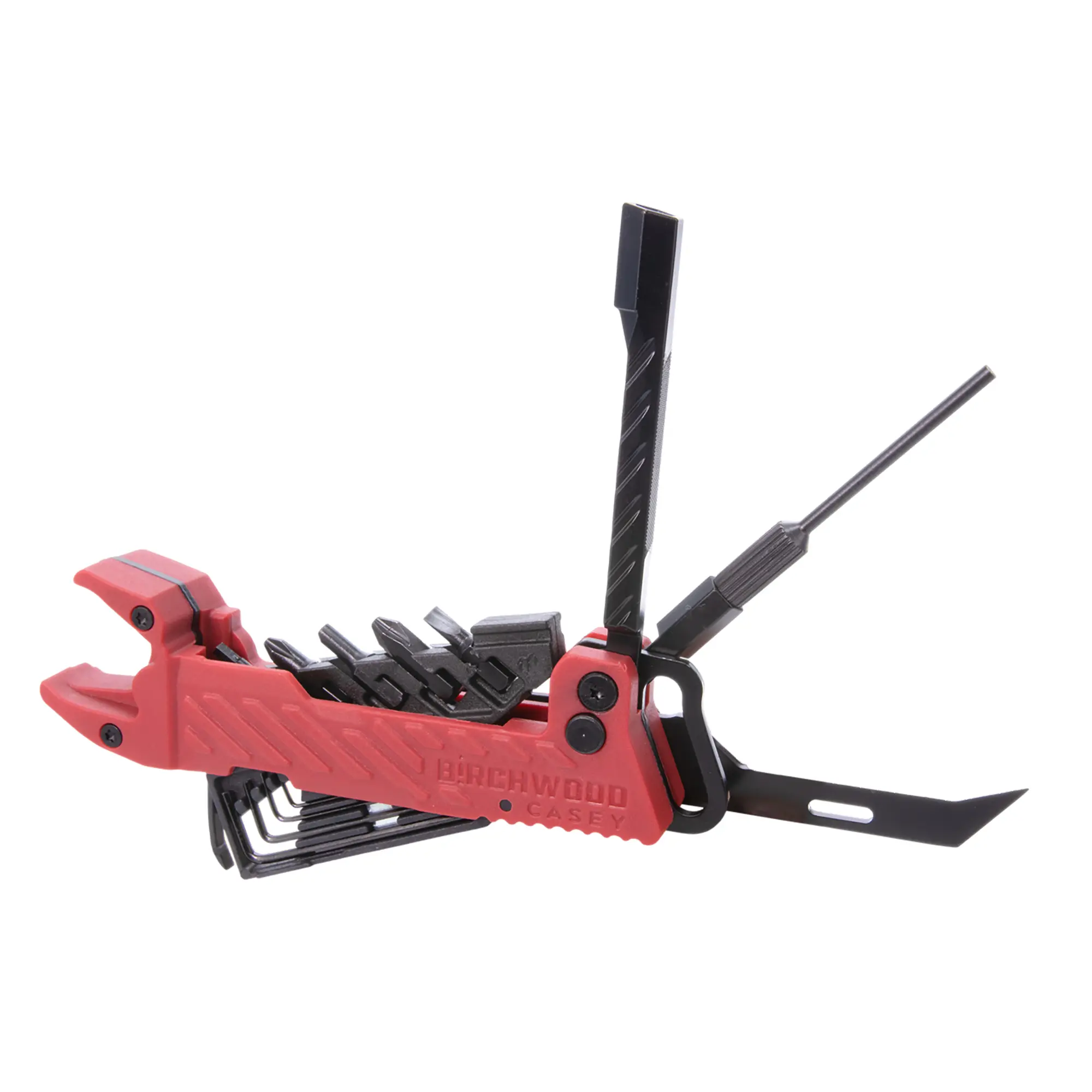 Birchwood Casey 1911 Pistol Multi-Tool, Metal All-in-1 for Gun Maintenance with 1911 Barrel Bushing Wrench, Pin Punch & Hammer Surface, Bit Driver, Bushying Wrench, Detachable Pin Punch, Integrated Bit Storage, Pick/Scraper