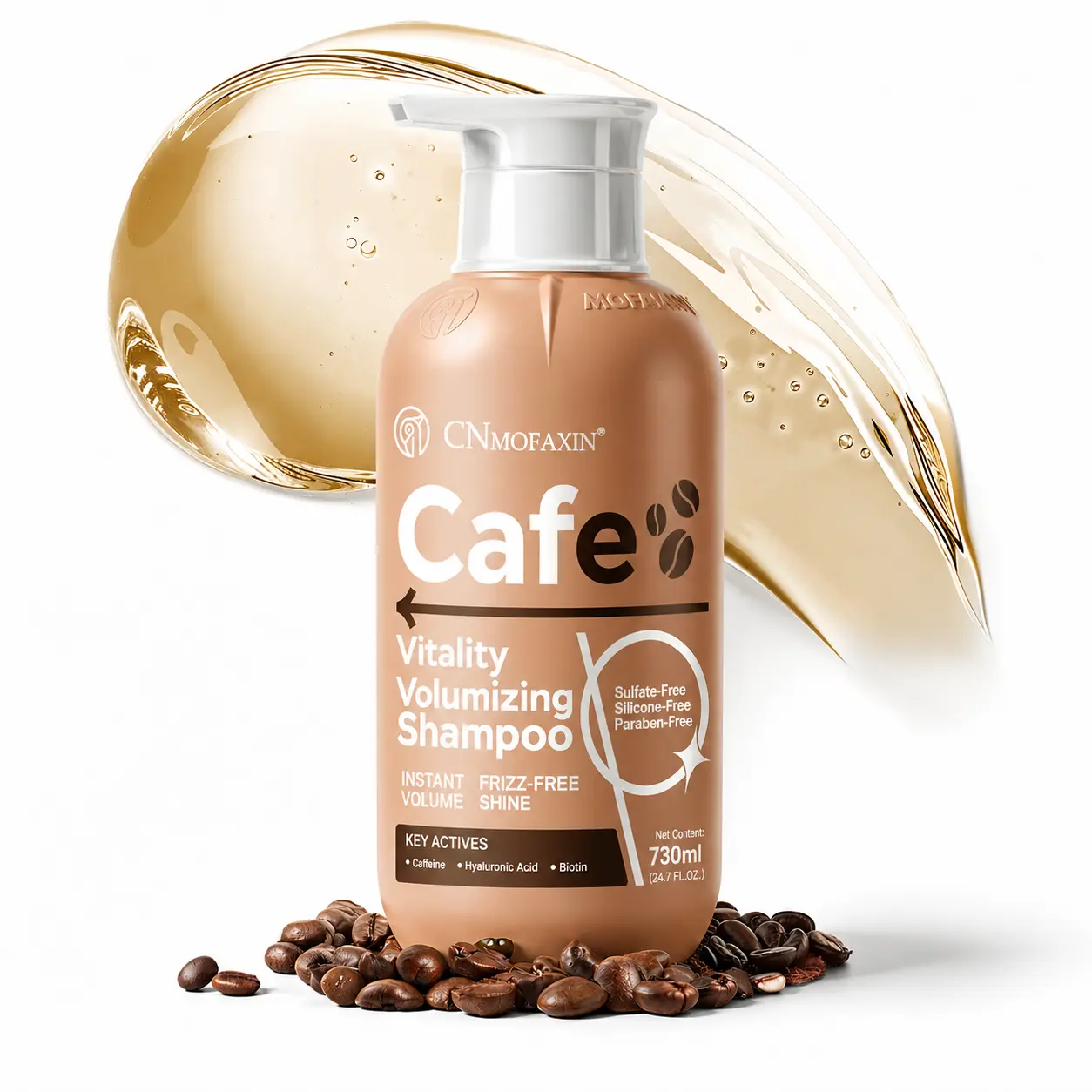 Cnmofaxin Lavender Caffeine Volumizing Salicylic Acid Shampoo - Unisex Adult Haircare Cleanser, Gentle Clarifying Hydrating Exfoliating, Oil Control, Sulfate-Free, 24.7 fl oz, Biotin & Coffee Extract, Soothing Moisture Bouncy Hair for Thinning Normal Hair